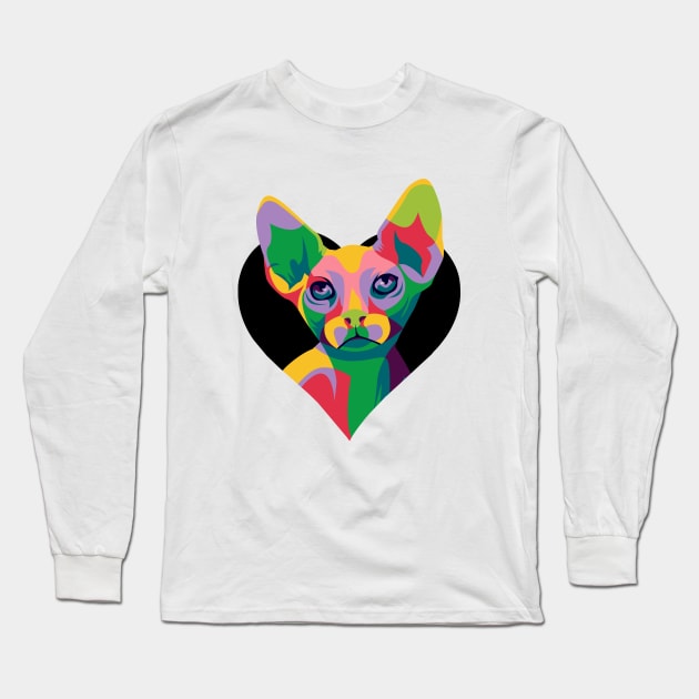 Sphynx Cat Long Sleeve T-Shirt by ipxi7_
